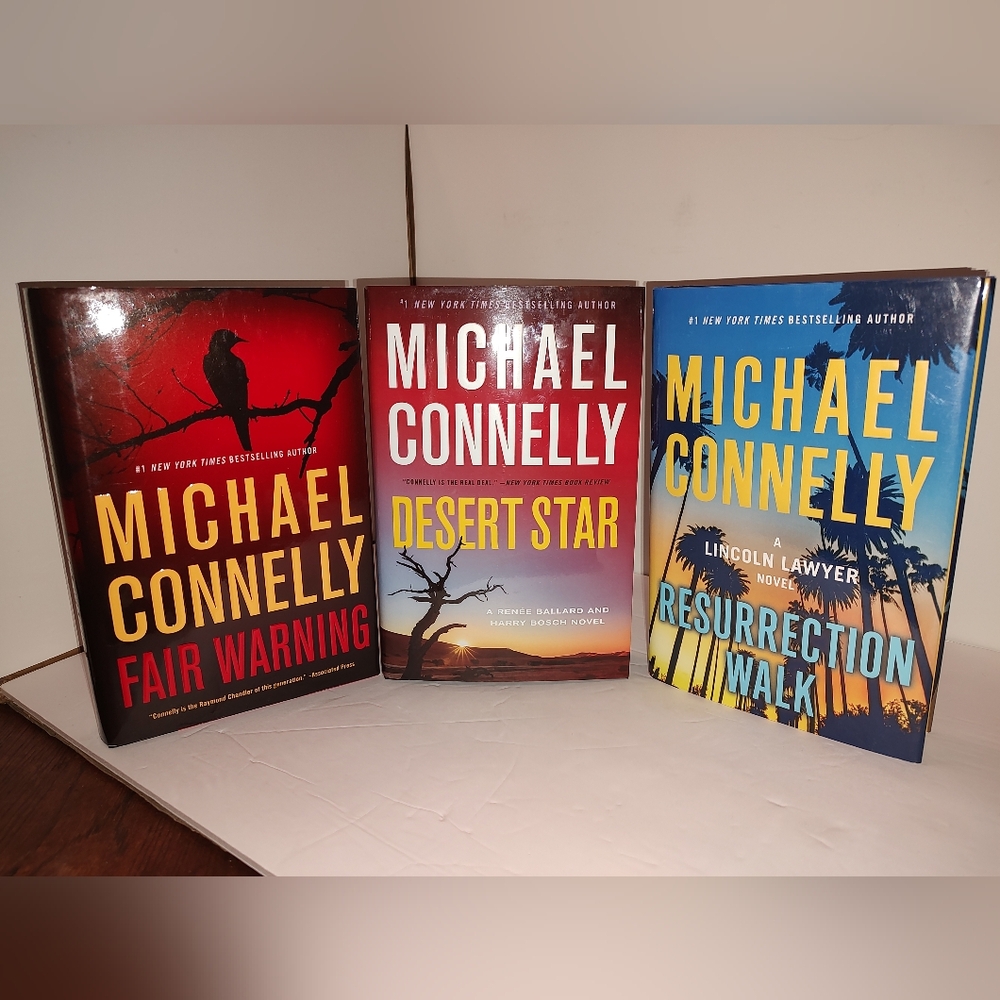 3 SIGNED 1st Ed. Michael Connelly Fair Warning, Desert Star, Resurrection Walk H